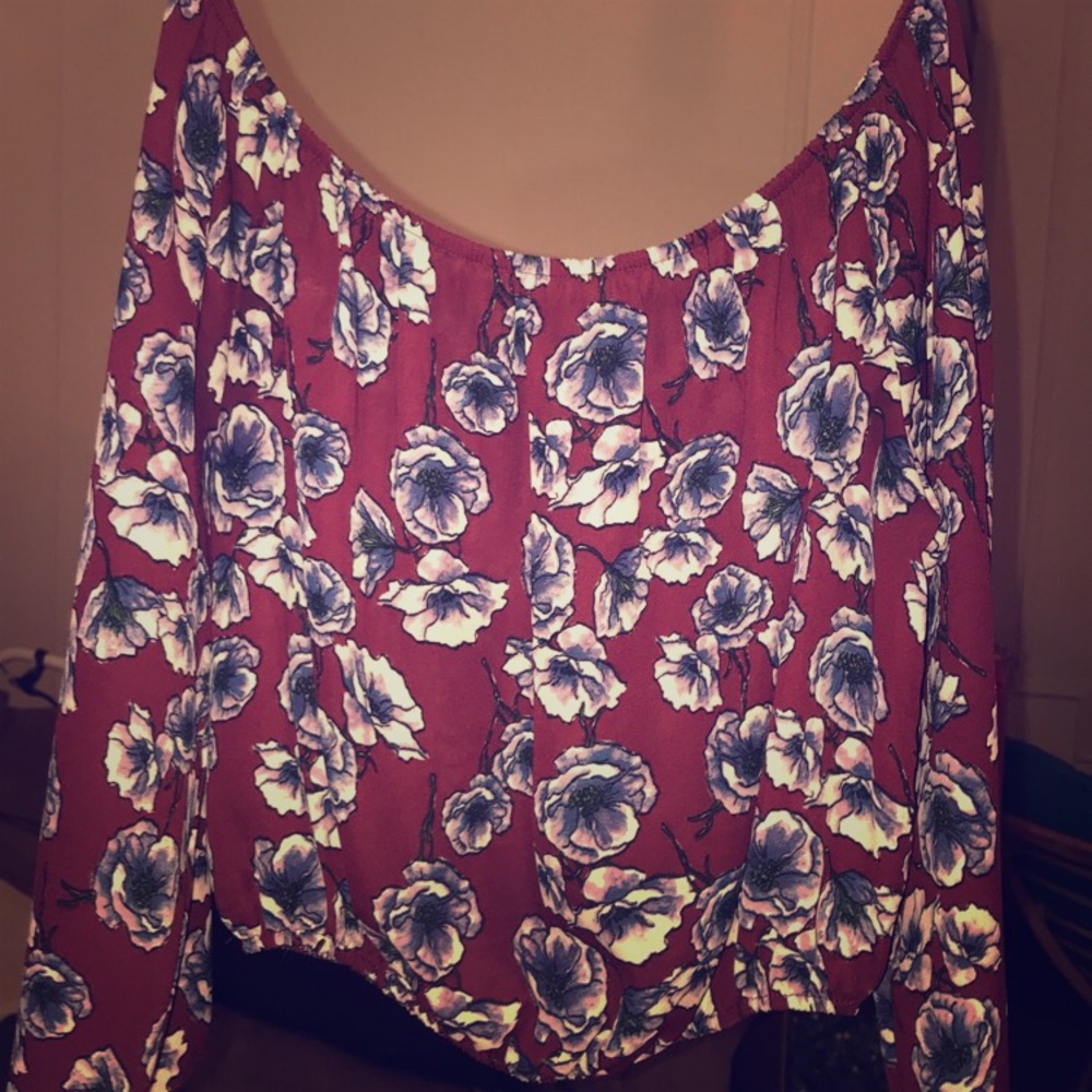 Off-Shoulder Floral Blouse